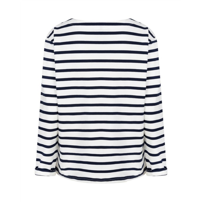 Z Red Button T-shirt Terry stripe Dark Blue